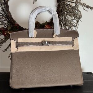 Genuine Leather khaki bag